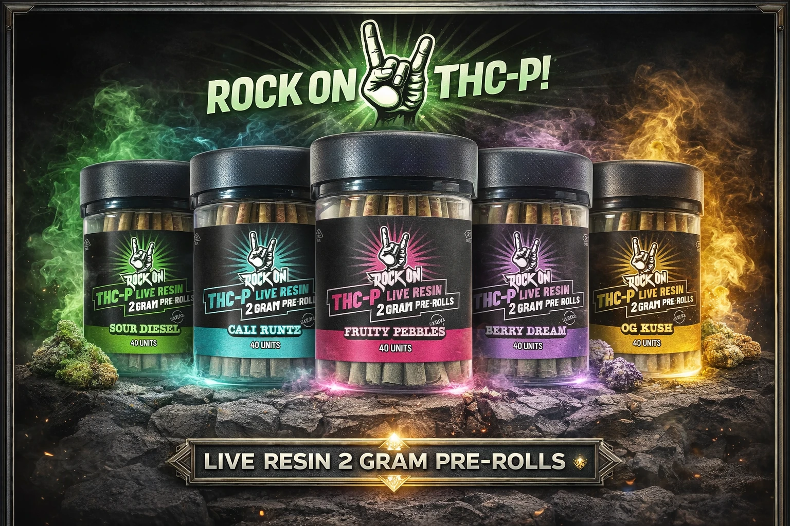 Rock On THC-P Pre-Roll Jar